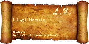 Lingl Urzula névjegykártya